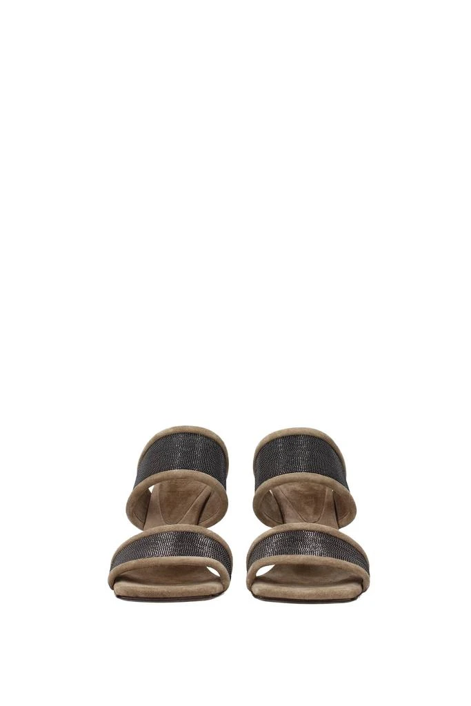 商品Brunello Cucinelli|Sandals Suede Beige Silver,价格¥4789,第3张图��片详细描述