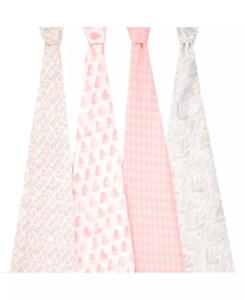 商品aden + anais|Baby Girls Printed Swaddle Blankets, Pack of 4,价格¥300,第3张图片详细描述