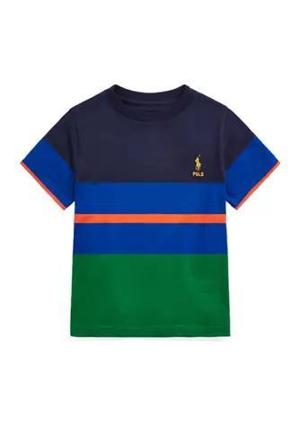 商品Ralph Lauren|Boys 4-7 Striped Cotton Jersey T-Shirt,价格¥258,第1张图片