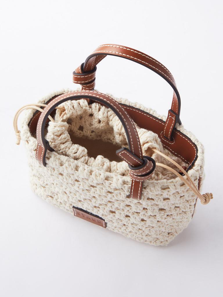 商品Staud|Ria crochet and leather cross-body bag,价格¥2296,第7张图片详细描述