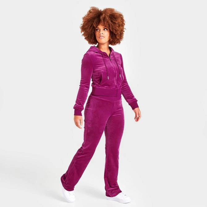 商品Juicy Couture|Women's Juicy Couture OG Big Bling Velour Track Pants,价格¥598,第2张图片详细描述