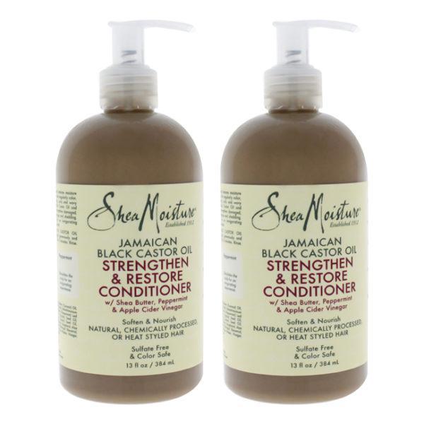 商品SheaMoisture|Jamaican Black Castor Oil Strengthen & Restore Rinse Out Conditioner - Pack Of 2,价格¥229,第1张图片