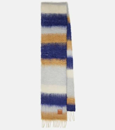 商品Loewe|Striped mohair and wool scarf,价格¥2343,第1张图片