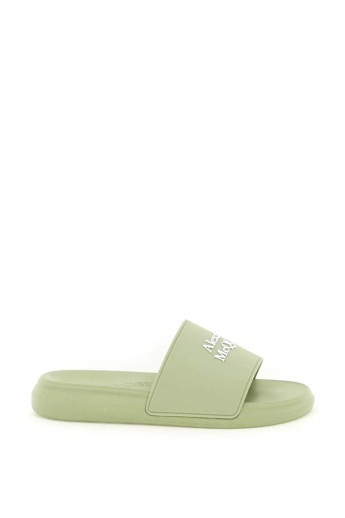 商品Alexander McQueen|LOGOED RUBBER SLIDES,价格¥1413,第1张图片