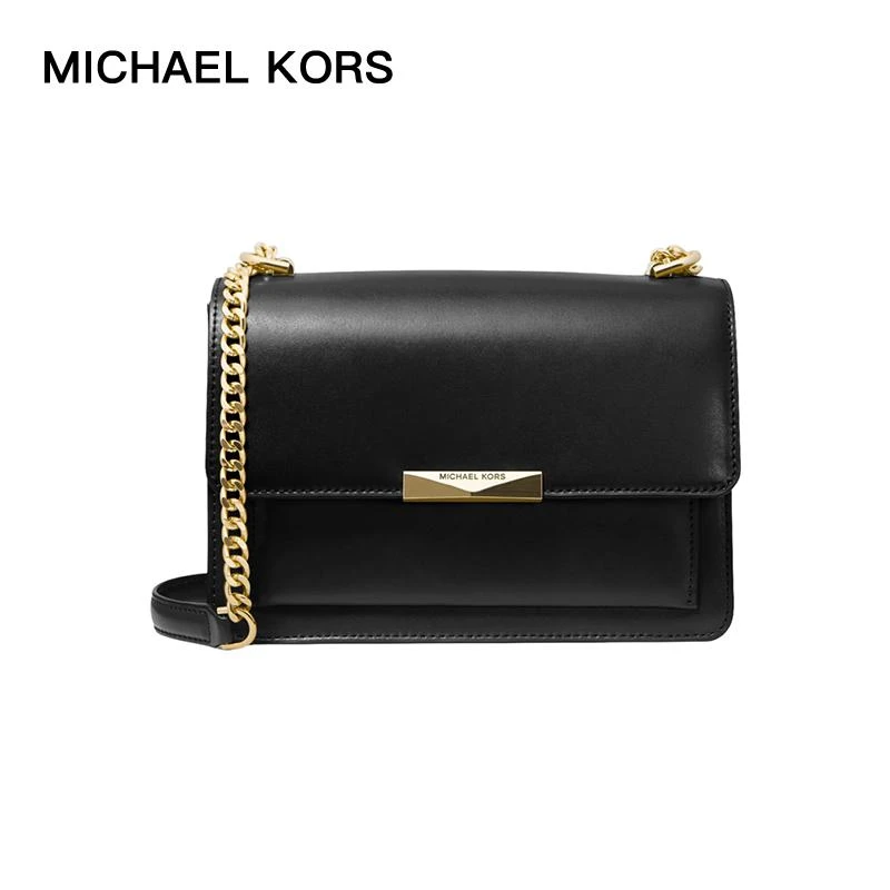 商品[国内直发] Michael Kors|MK 女包 迈克·科尔斯 MICHAEL KORS Jade系列 黑色皮质单肩斜挎包 30S9GJ4L9L BLACK,价格¥1492,第1张图片