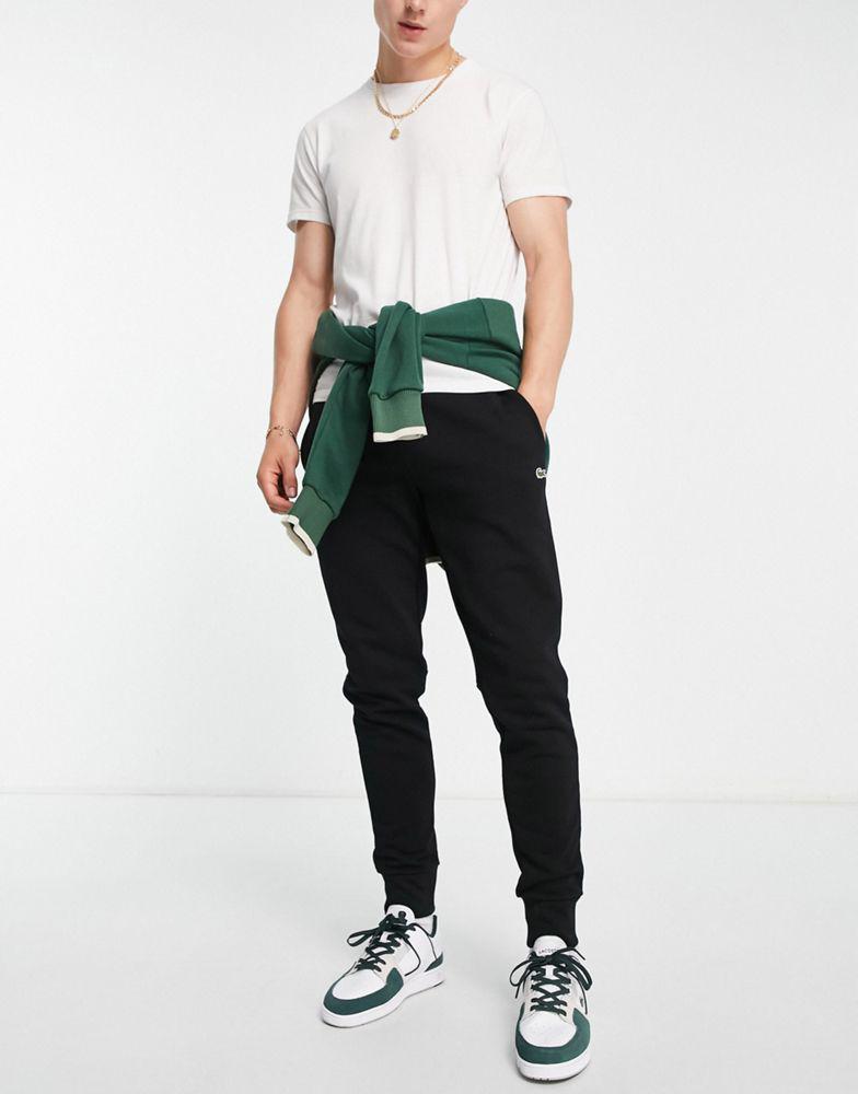 Lacoste cotton joggers in black商品第3张图片规格展示