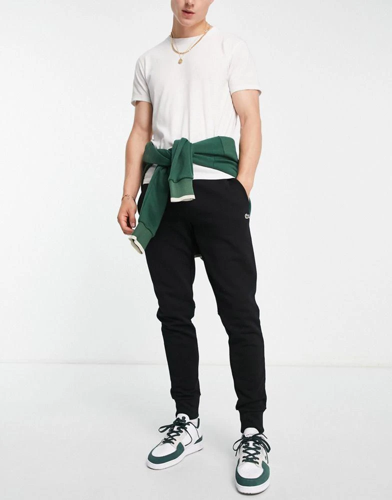 商品Lacoste|Lacoste cotton joggers in black,价格¥493,第3张图片详细描述