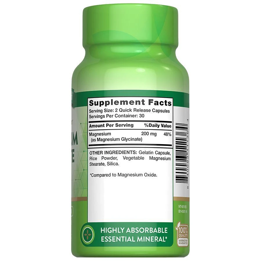 商品Nature's Truth|Magnesium Glycinate Capsules,价格¥119,第3张图片详细描述