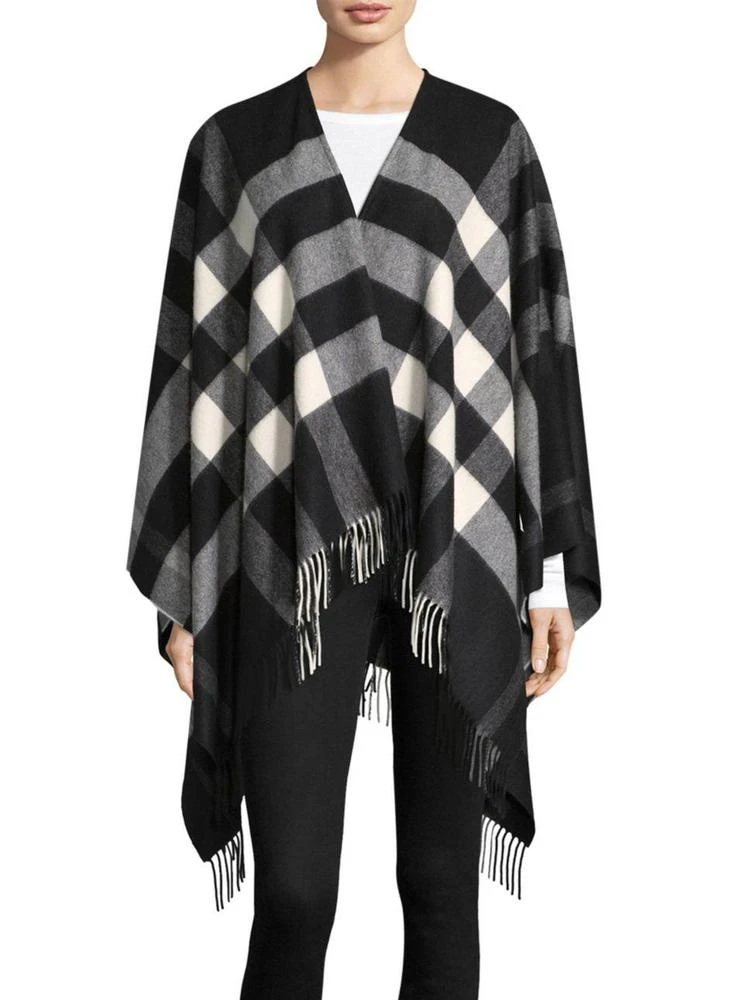 商品Burberry|Collette Wool Check Cape,价格¥5974,第1张图片