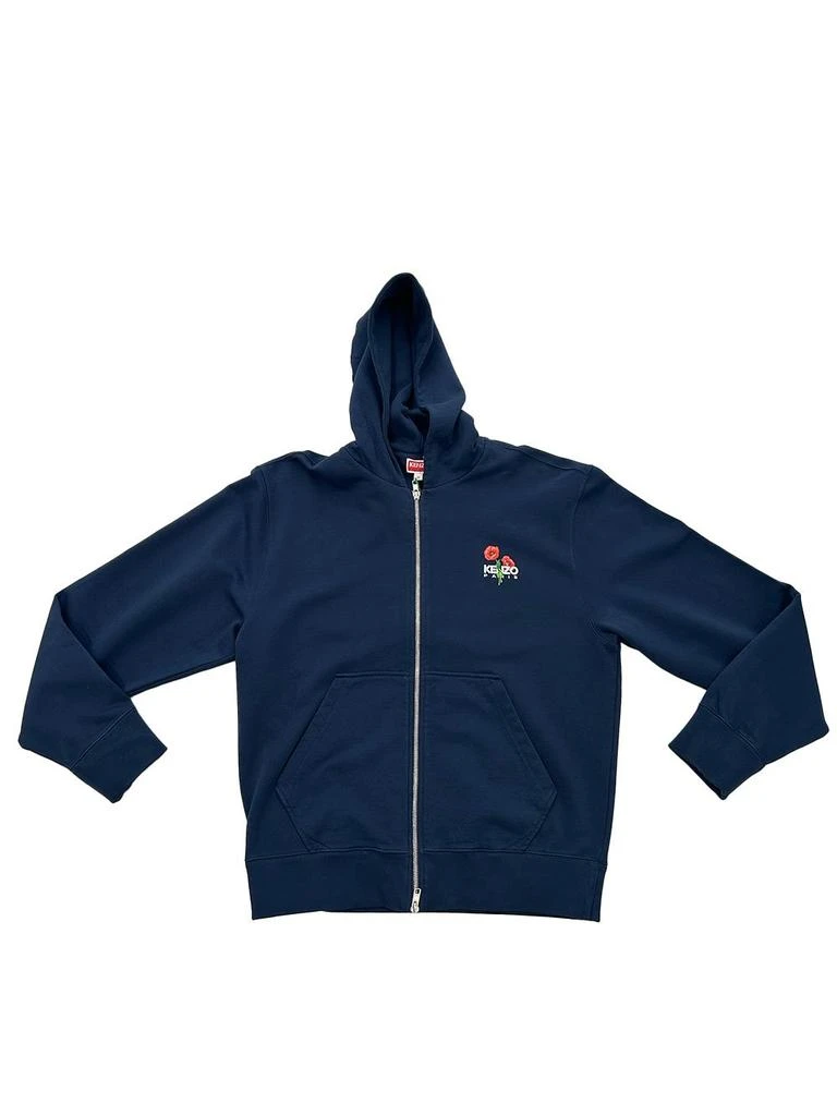 商品Kenzo|Kenzo Logo Printed Zipped Hoodie,价格¥2400,第1张图片