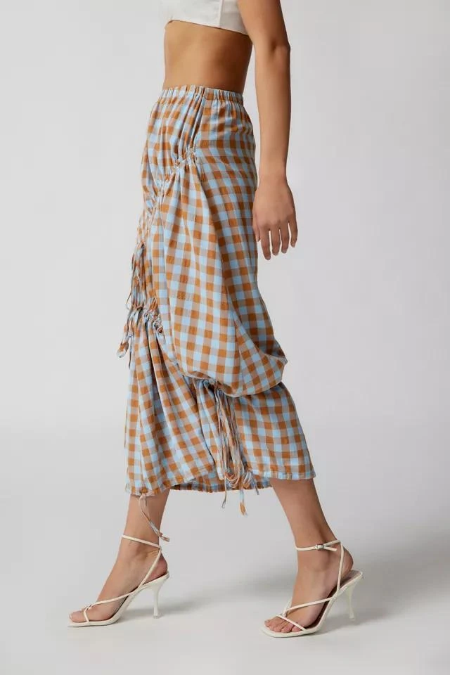 商品Urban Outfitters|UO Ralph Cinched Gingham Midi Skirt,价格¥259,第3张图片详细描述