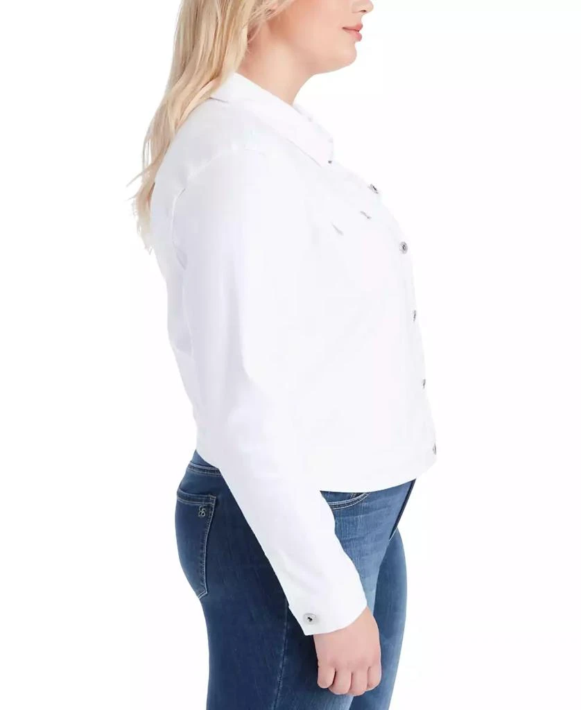 商品Jessica Simpson|Trendy Plus Size Pixie Long Sleeve Denim Jacket,价格¥346,第3张图片详细描述