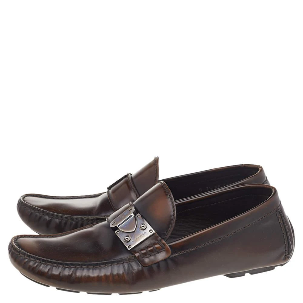 商品[二手商品] Louis Vuitton|Louis Vuitton Two Tone Leather Lombok Slip On Loafers Size 41.5,价格¥1014,第4张图片详细描述