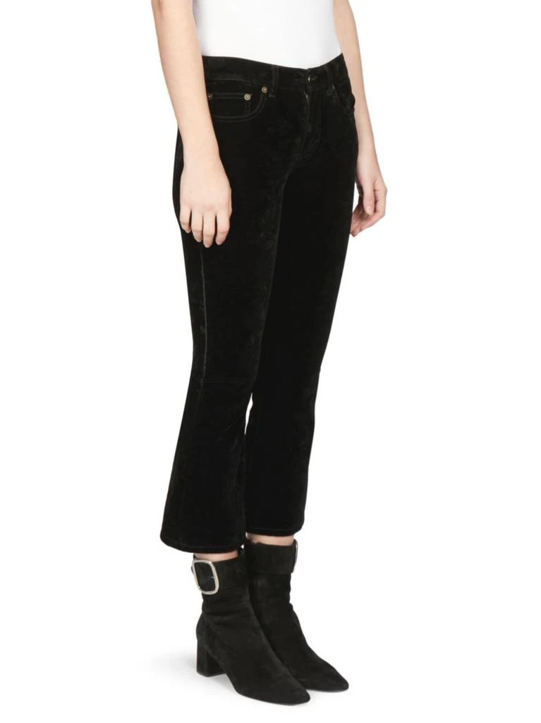 商品Yves Saint Laurent|Saint Laurent - Velvet High-Rise Kick Flare Pants,价格¥2381,第3张图片详细描述