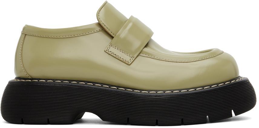 商品Bottega Veneta|Green Swell Loafers,价格¥8798,第1张图片