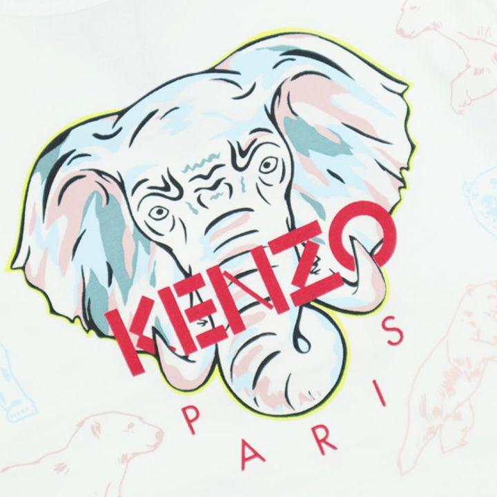 商品Kenzo|Baby Elephant & Polar Bear Logo White T Shirt,价格¥496-¥540,第4张图片详细描述