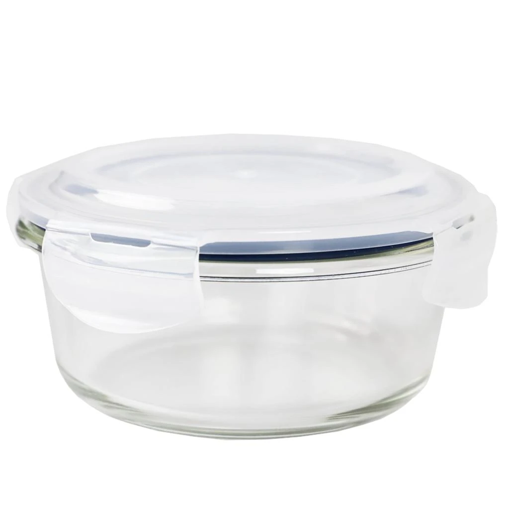 商品Michael Graves Design|Michael Graves Design 21 Ounce High Borosilicate Glass Round Food Storage Container with Indigo Rubber Seal,价格¥115,第5张图片详细描述