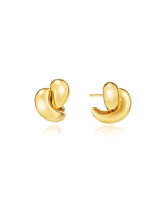 商品hyeres-lor|Etrive Silver Chunky Earrings Yellow,价格¥1584,第2张图片详细描述