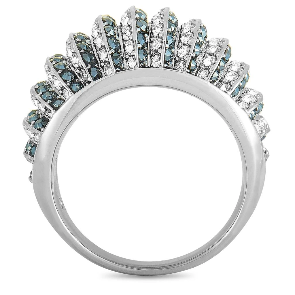 商品Swarovski|Luxury Rhodium-Plated Stainless Steel Black and Clear  Crystals Ring,价格¥670,第2张图片详细描述