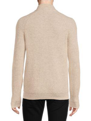 Merino Wool Blend Shaker Full Zip Sweater商品第2张图片规格展示