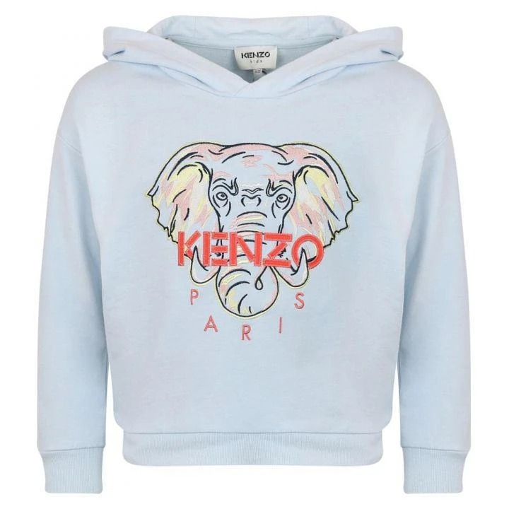 商品Kenzo|Pale Blue Elephant Logo Hoodie,价格¥356,第1张图片