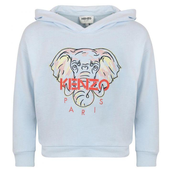 商品Kenzo|Pale Blue Elephant Logo Hoodie,价格¥343,第1张图片