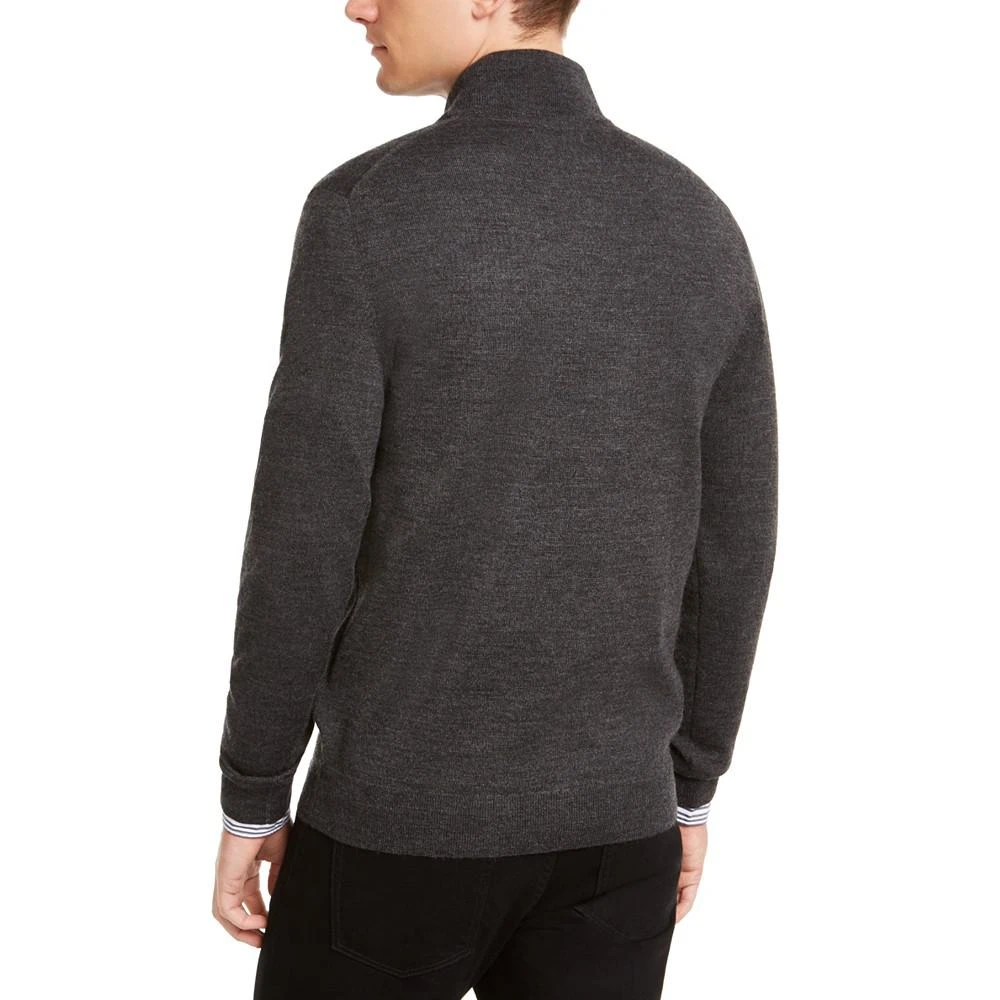 商品Club Room|Men's Quarter-Zip Merino Wool Blend Sweater, Created for Macy's,价格¥222,第2张图片详细描述