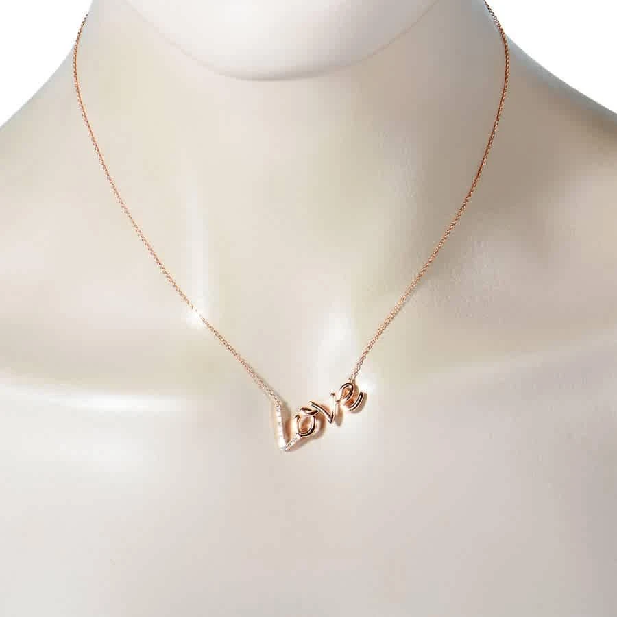 商品LB Exclusive|14K Rose Gold 0.10 ct Diamond Love Pendant Necklace,价格¥3045,第2张图片详细描述