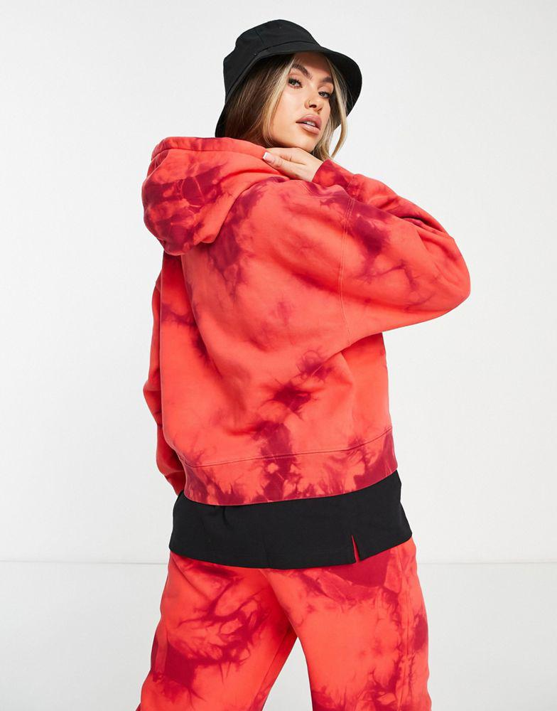 Jordan Heritage tie dye pullover hoodie in red商品第3张图片规格展示