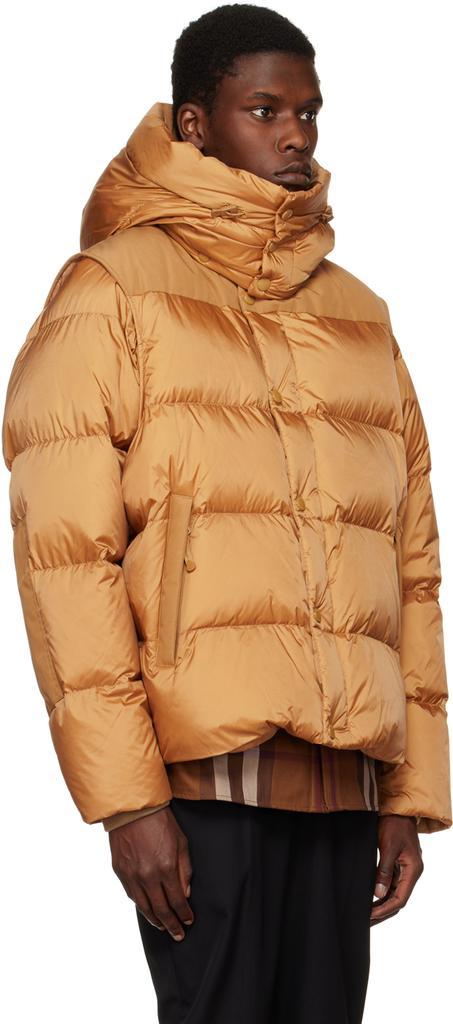 商品Burberry|Tan Quilted Down Jacket,价格¥8736,第4张图片详细描述