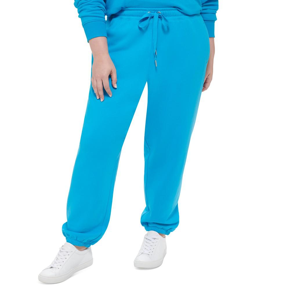 Plus Size Fleece Drawstring Joggers商品第1张图片规格展示