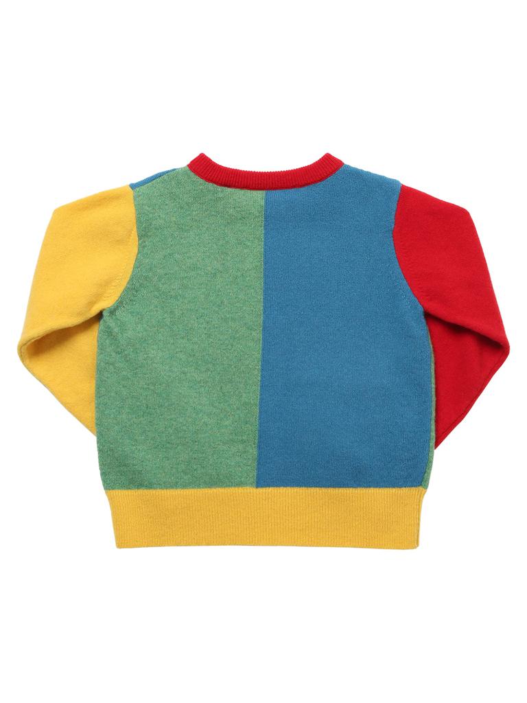 Color Block Recycled Wool Knit Sweater商品第2张图片规格展示