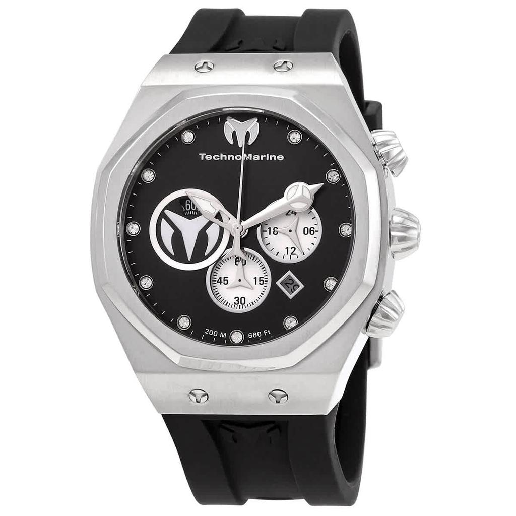 Reef Sun Chronograph Quartz Diamond Black Dial Mens Watch TM-520000商品第1张图片规格展示