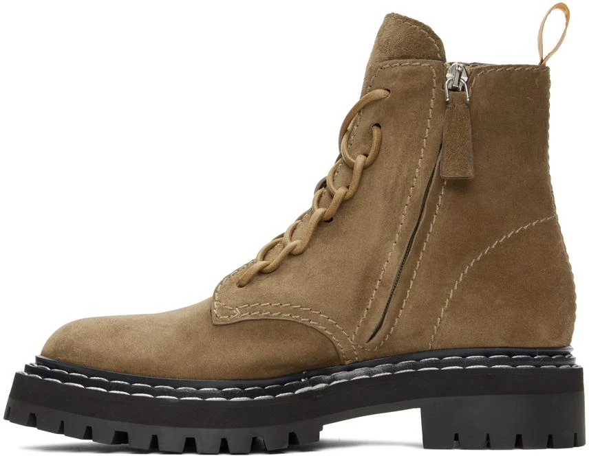 商品Proenza Schouler|Taupe Lug Sole Combat Boots,价格¥2983,第3张图片详细描述