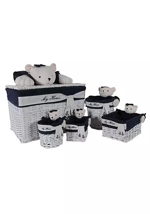 商品Old Modern Handicrafts|Modern Handicrafts Home Decorative Rectangular Willow Baskets Bear Design Set Of 5,价格¥1740,第1张图片