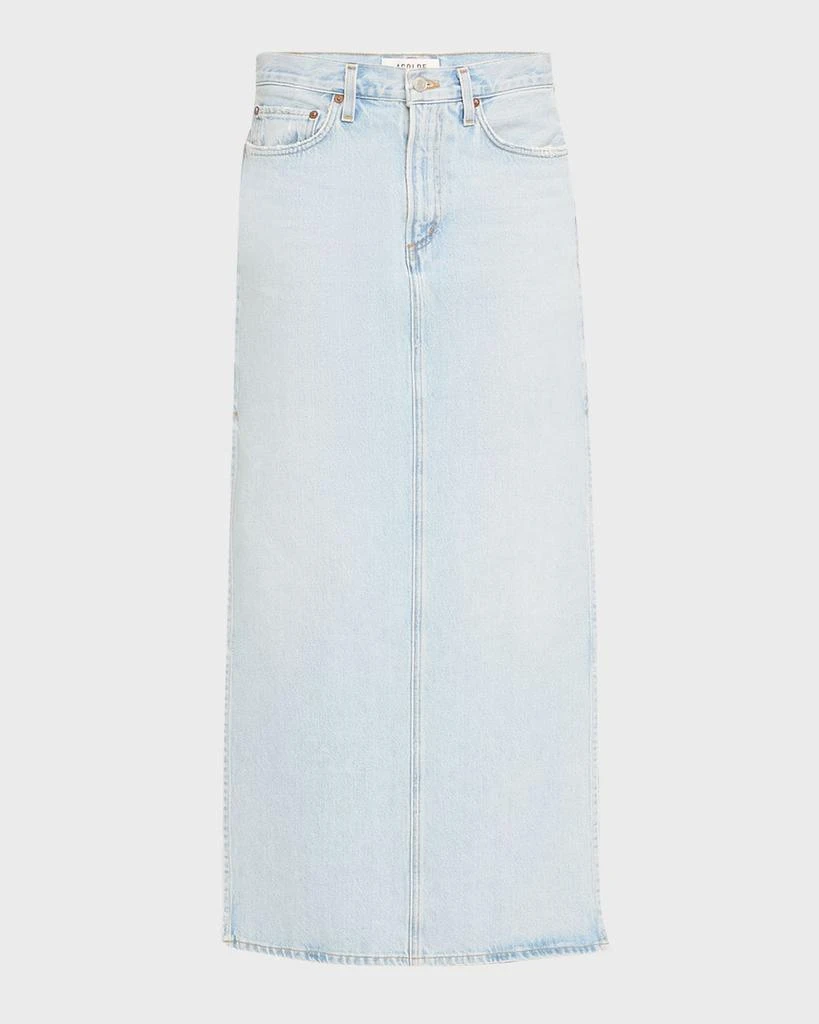 商品AGOLDE|Astrid Slice Denim Maxi Skirt,价格¥2142,第1张图片详细描述