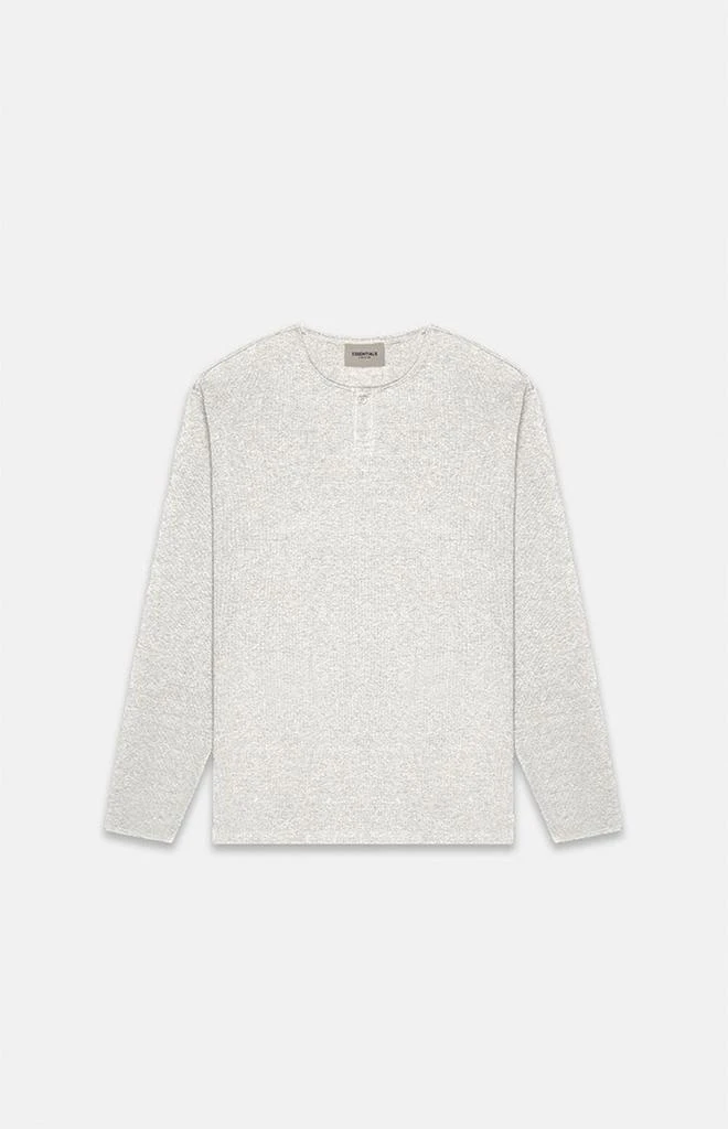 商品Essentials|Essentials Oatmeal Thermal Long Sleeve Henley T-Shirt,价格¥329,第1张图片