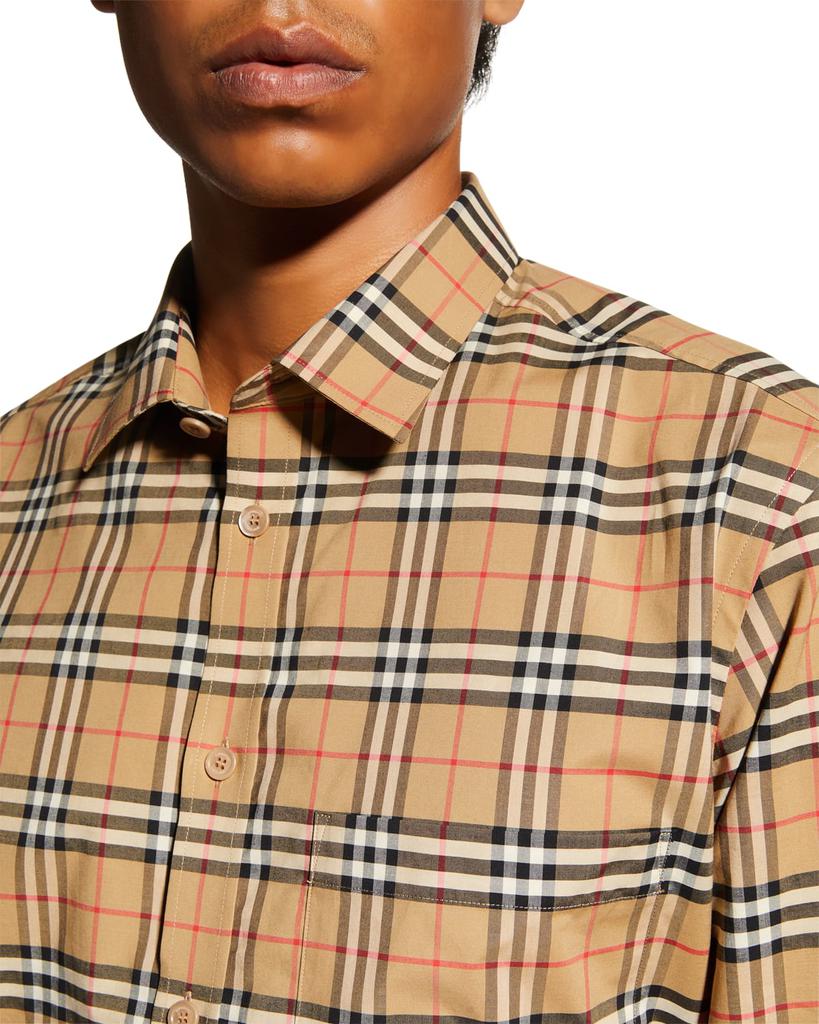 Men's Simpson Check-Pattern Sport Shirt商品第7张图片规格展示