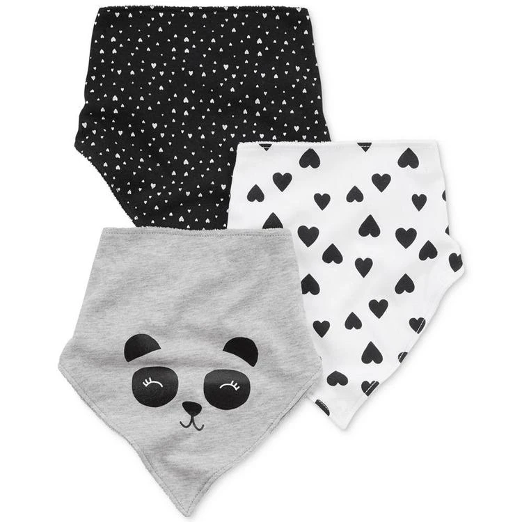 商品Carter's|3-Pk. Printed Cotton Bandana Bibs, Baby Girls,价格¥75,第1张图片