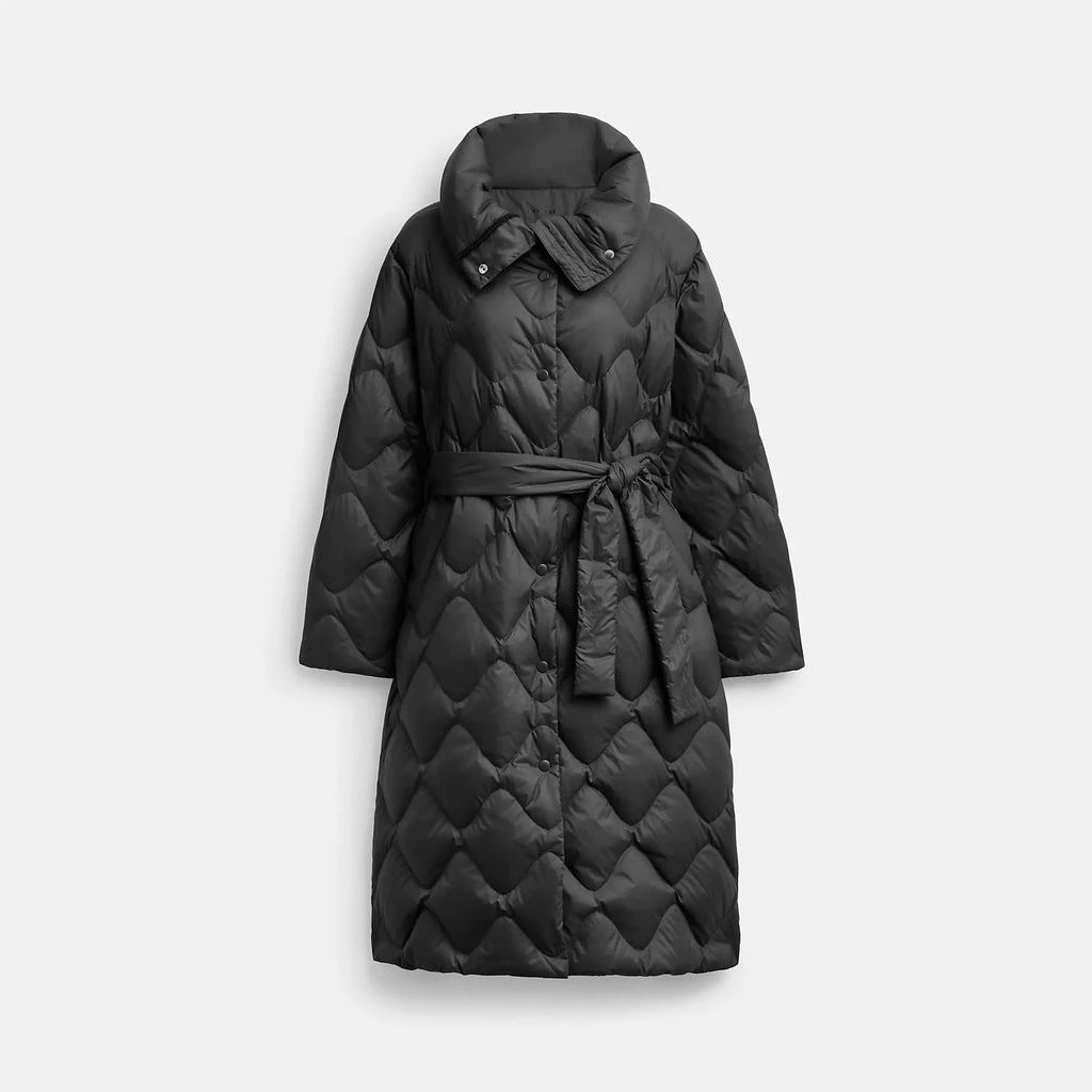 商品Coach|Quilted Long Puffer In Recycled Nylon,价格¥2600,第1张图片