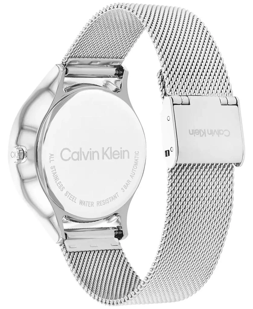 商品Calvin Klein|Unisex Automatic Timeless Stainless Steel Mesh Bracelet Watch 38mm,价格¥1290,第3张图片详细描述