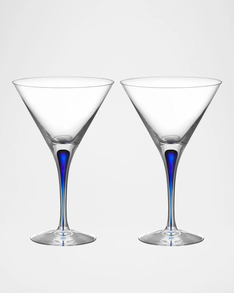 商品Orrefors|Intermezzo Blue Martini Glasses, Set of 2,价格¥1943,第1张图片