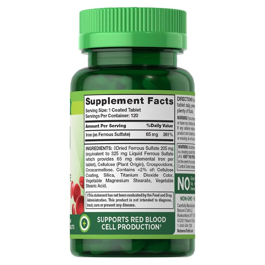 商品Nature's Truth|Nature's Truth 硫酸亚铁片 65mg,价格¥75,第3张图片详细描述