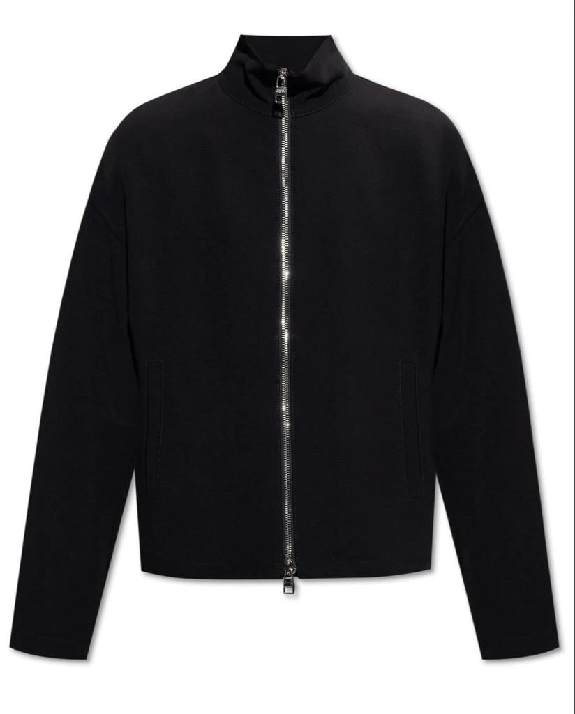 商品Alexander McQueen|Alexander McQueen Stand Collar Zipper Jacket,价格¥7565,第1张图片