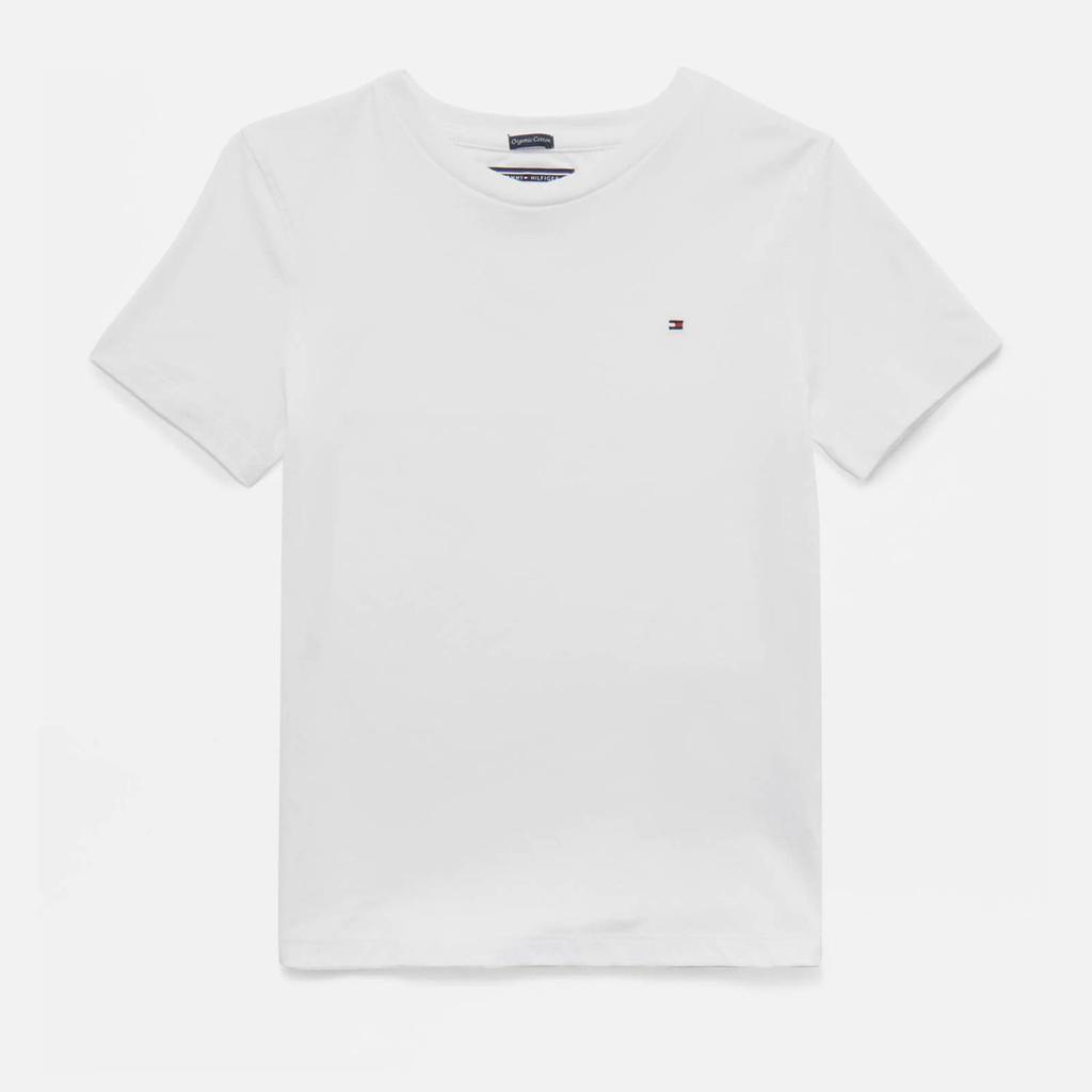 商品Tommy Hilfiger|Tommy Hilfiger Boys' Basic Short Sleeve T-Shirt - Bright White,价格¥165,第1张图片