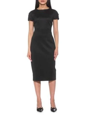 商品ALEXIA ADMOR|Crysta Satin Sheath Dress,价格¥680,第1张图片