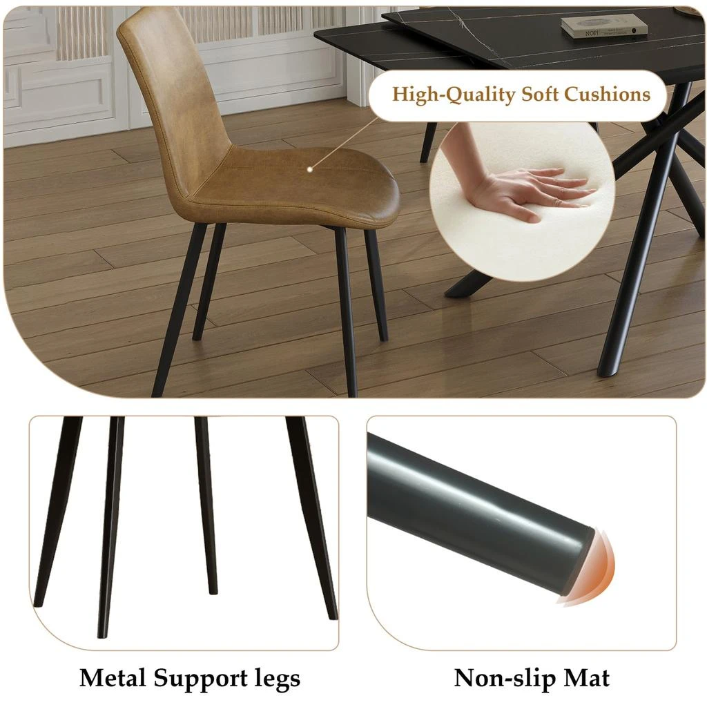 Streamdale Retractable Sintered Stone Dining Table Set (Table + 8 Chairs) 商品