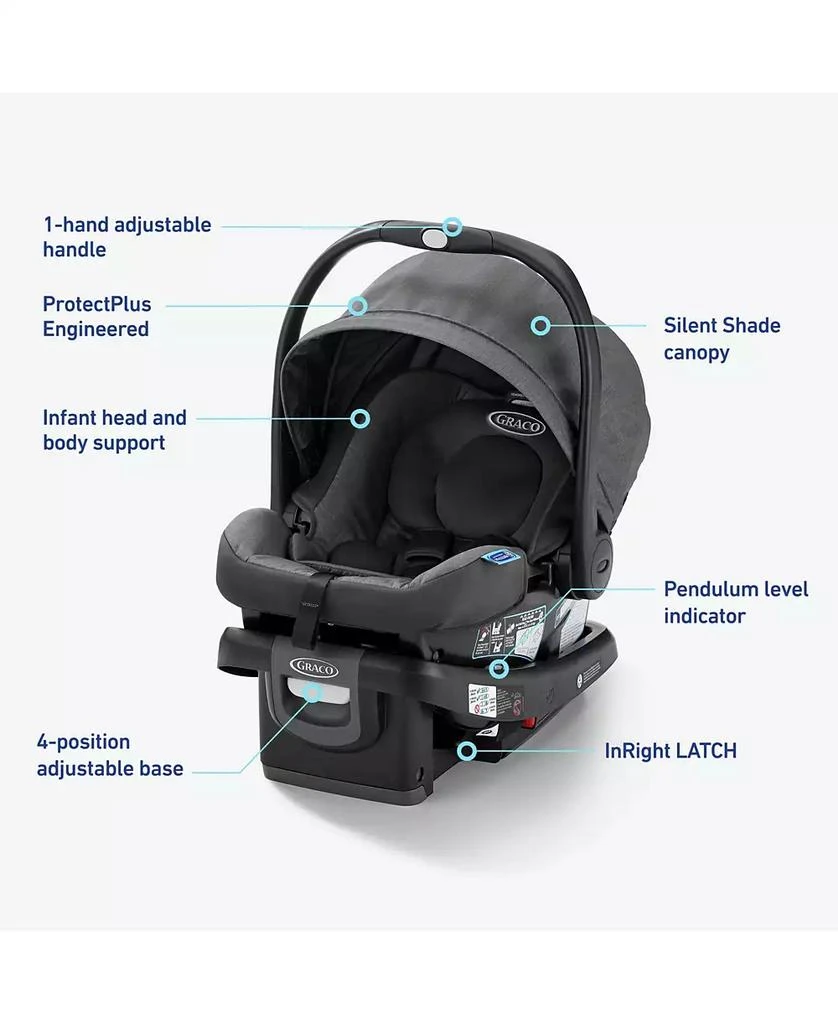 商品Graco|SnugRide DLX Baby Car Seat Featuring Load Leg Technology,价格¥1724,第3张图片详细描述