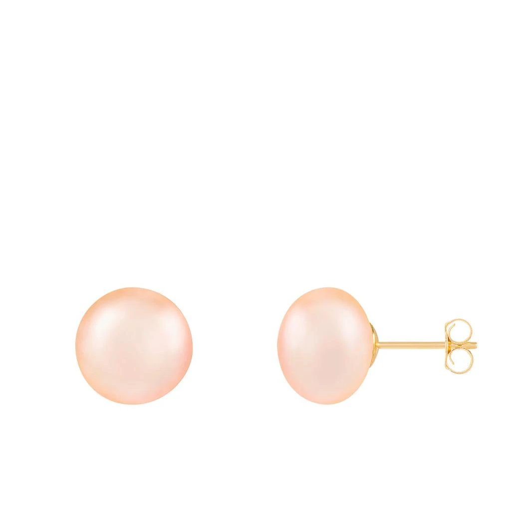 商品Splendid Pearls|14k Yellow Gold 10-11mm Freshwater Pearl Stud Earrings.,价格¥274,第3张图片详细描述