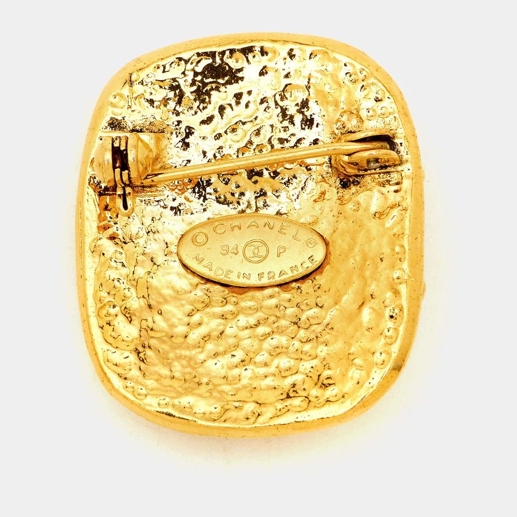 商品[二手商品] Chanel|Chanel CC Gold Tone Brooch,价格¥3365,第2张图片详细描述